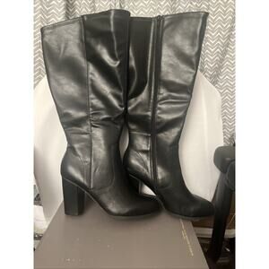 Style & Co Women's Black Addyy Extra Wide-Calf Dress Boots Shoes Size 9W/XWC NIB